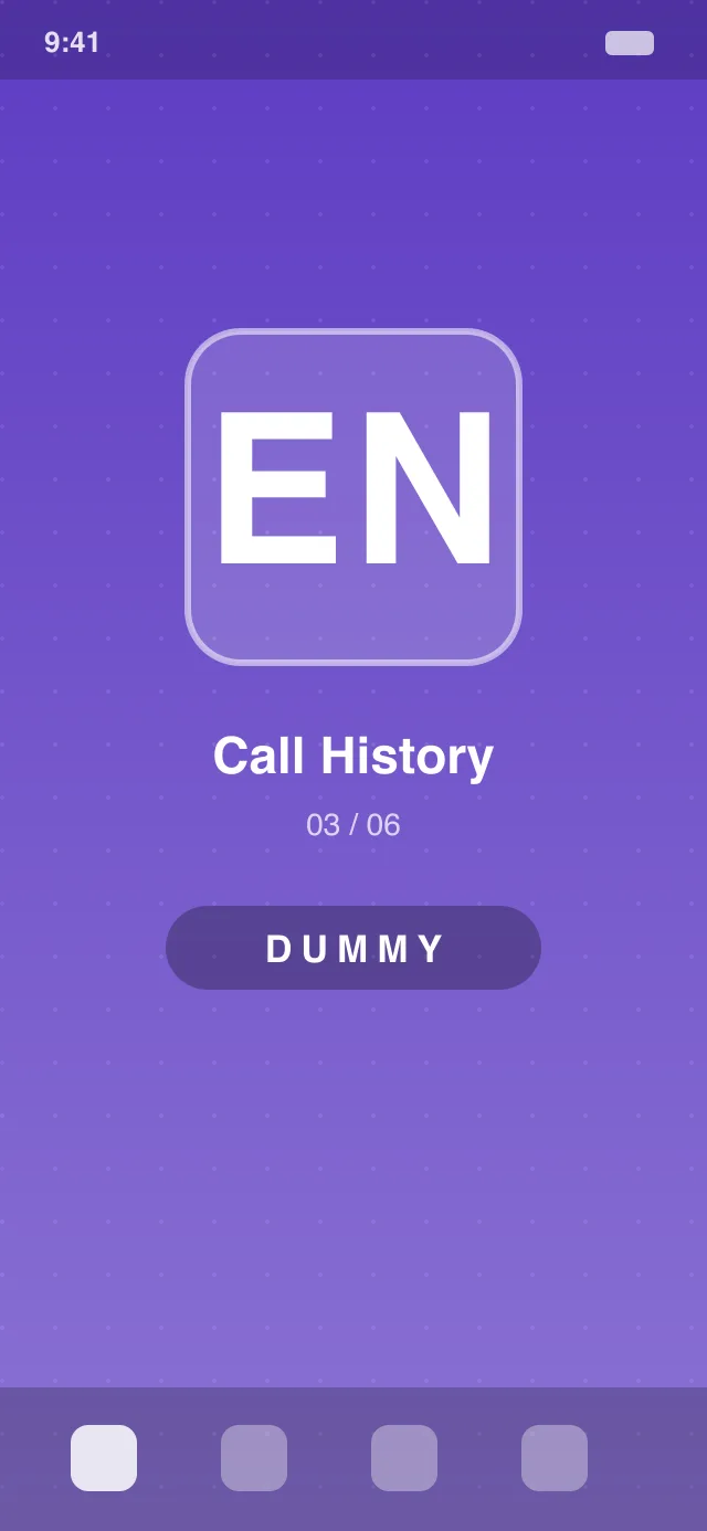 Hipcall mobile app call history — play recording plus call back, add, copy, block, and delete actions
