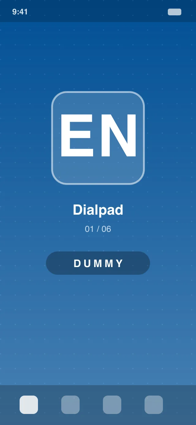 Hipcall mobile app dialpad — dialing a number with the missed call notification visible